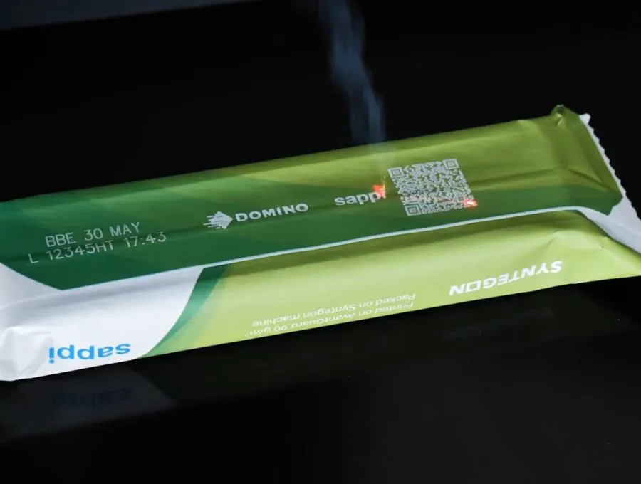 QR code on flexible pouch