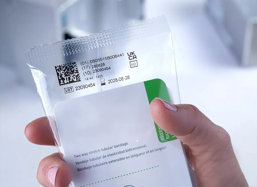 Batch code on snack pouch